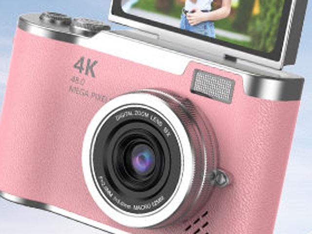 LK-007 Flip Screen Camera, Pink